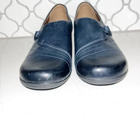 Dansko Franny Womens Size 38 EU/ 7.5-8 Slip On Navy Comfort Shoes Slip Resistant