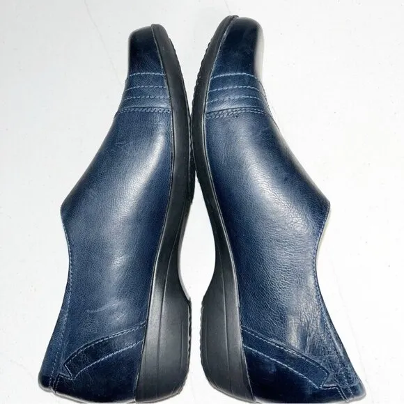 Dansko Franny Womens Size 38 EU/ 7.5-8 Slip On Navy Comfort Shoes Slip Resistant