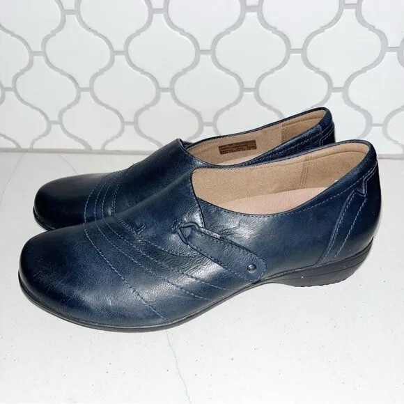 Dansko Franny Womens Size 38 EU/ 7.5-8 Slip On Navy Comfort Shoes Slip Resistant
