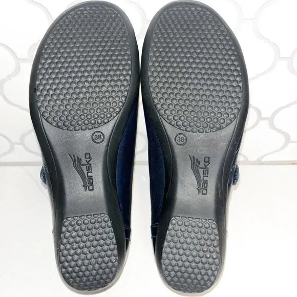 Dansko Franny Womens Size 38 EU/ 7.5-8 Slip On Navy Comfort Shoes Slip Resistant