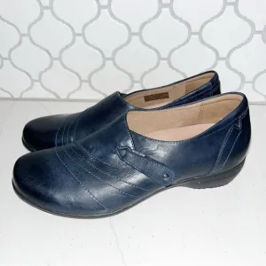 Dansko Franny Womens Size 38 EU/ 7.5-8 Slip On Navy Comfort Shoes Slip Resistant