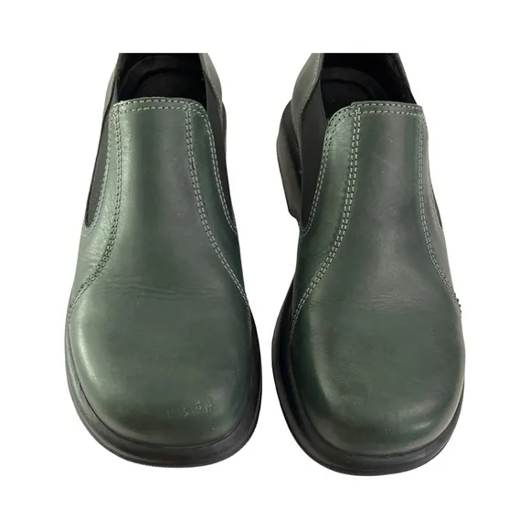 Dansko Jocelyn Slip-On Lewther Shoes Teal VegTan Leather Size 41 US 10.5-11