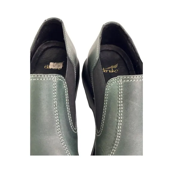 Dansko Jocelyn Slip-On Lewther Shoes Teal VegTan Leather Size 41 US 10.5-11