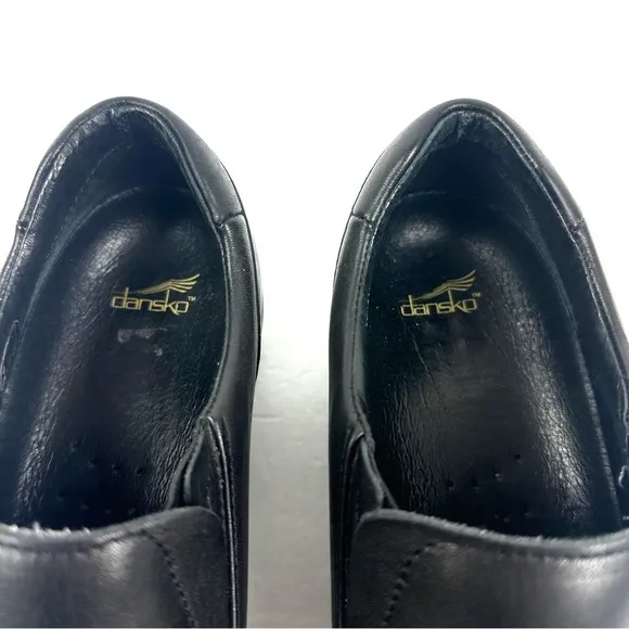 Dansko Loafers 40 Black Leather Chunky Heavy Duty Slip On Shoes Womens Portugal