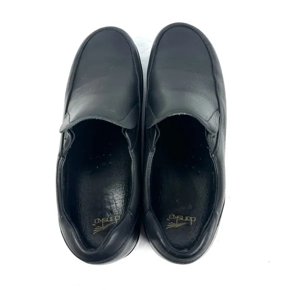 Dansko Loafers 40 Black Leather Chunky Heavy Duty Slip On Shoes Womens Portugal