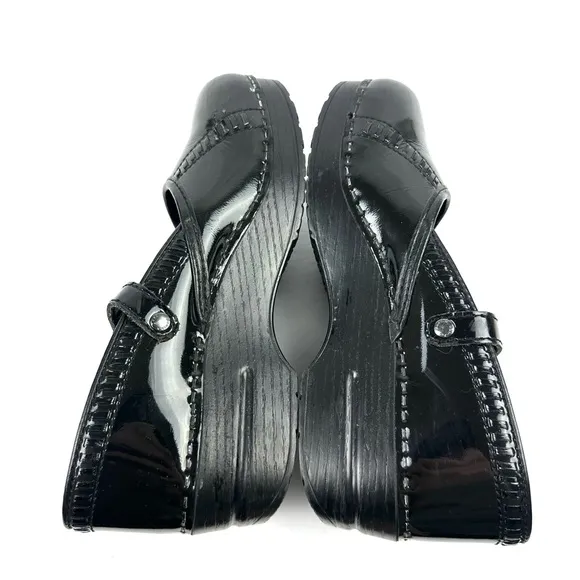 Dansko Marcelle Maryjane Clog 38 Black Patent Leather Womens Shoes