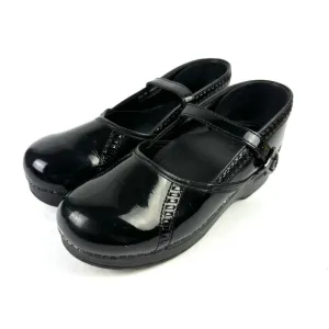 Dansko Marcelle Maryjane Clog 38 Black Patent Leather Womens Shoes