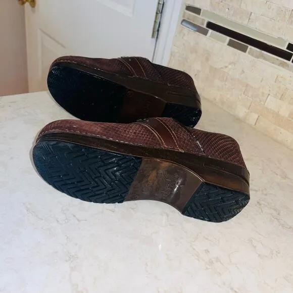 Dansko Pavan Leather Western Embossed  Clogs size 39