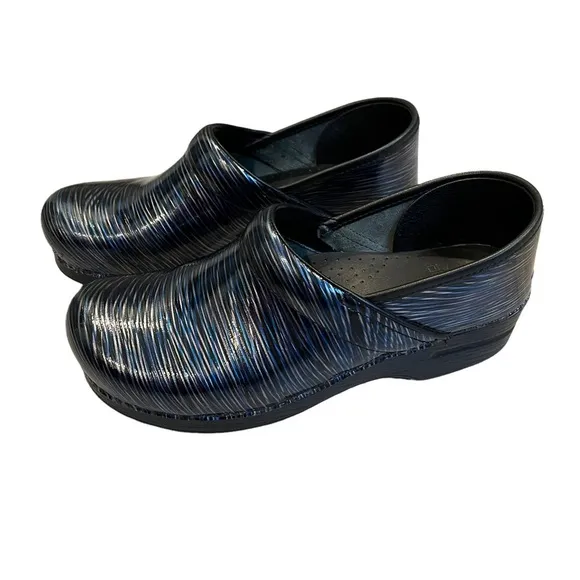 Dansko Professional Wavy Stripes Patent Clog