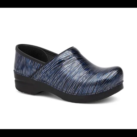 Dansko Professional Wavy Stripes Patent Clog