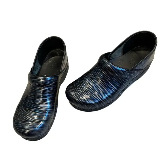 Dansko Professional Wavy Stripes Patent Clog
