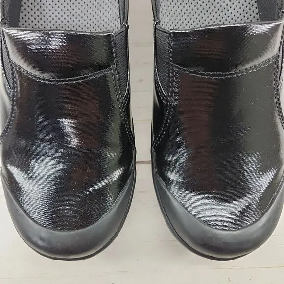 Dansko Viv‎ Black Coated Canvas Shoes Vegan Water Slip Resistant Womens 39 8.5-9