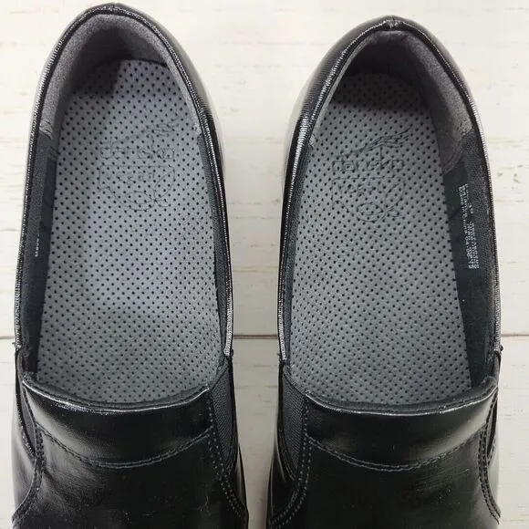 Dansko Viv‎ Black Coated Canvas Shoes Vegan Water Slip Resistant Womens 39 8.5-9