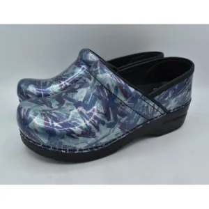 Dansko Women Size EU 40 US 9.5-10 Patent Leather Painted Professional Clog Shoes