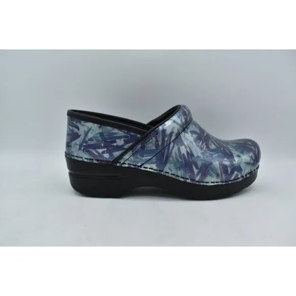 Dansko Women Size EU 40 US 9.5-10 Patent Leather Painted Professional Clog Shoes