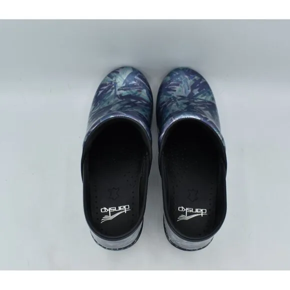Dansko Women Size EU 40 US 9.5-10 Patent Leather Painted Professional Clog Shoes
