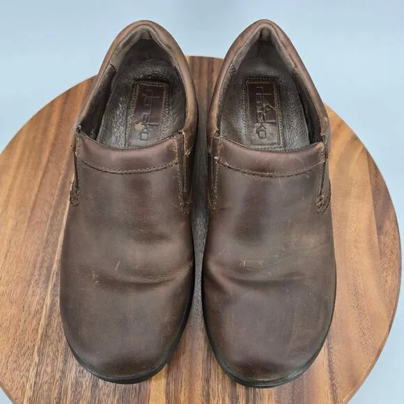 Dansko Wynn Shoes Men's 8 M Brown Leather Slip Resistant Slip On Casual Loafers