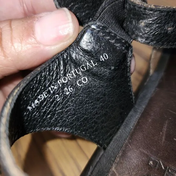 DANSKO Y2K Maryjane Look 9.5/10 Blk Leather Whimsygoth Side Buckle Chunky Shoes