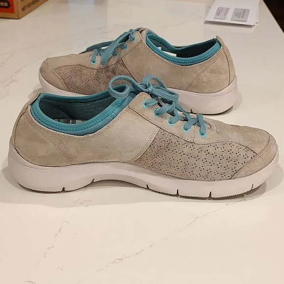 Dansko Elise Sneakers Sedona Gray Lace Up Slip Resistant Shoes