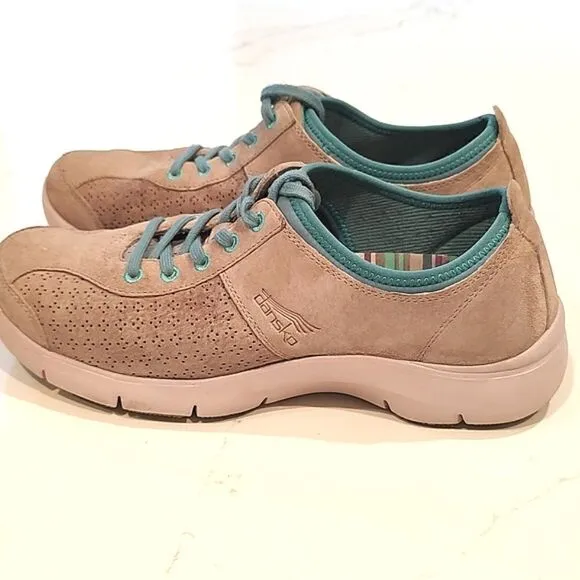 Dansko Elise Sneakers Sedona Gray Lace Up Slip Resistant Shoes