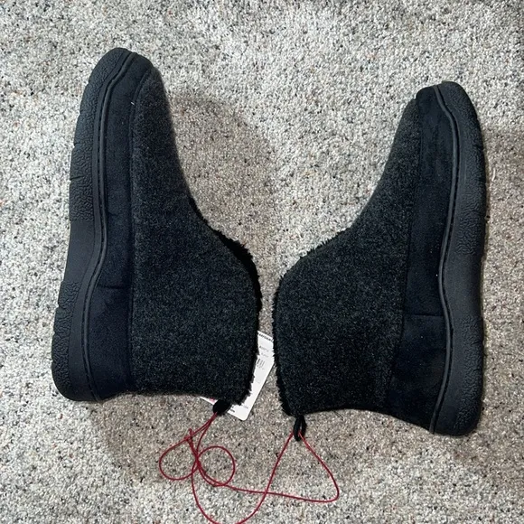 Dearfoams Cozy Comfort Men's Felted Booties Slippers NWT