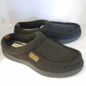 Dearfoams Memory Foam Wool Blend Gray Grey Slippers M 9-10