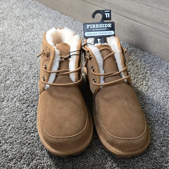 Dearfoams Shepparton Ez Lace Up Boot Fireside Boot NEW size 11