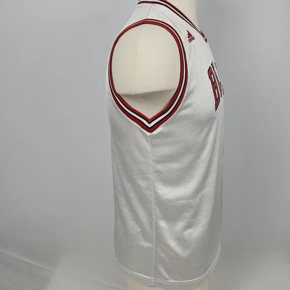 Derrick Rose #1 Chicago Bulls NBA Adidas White Swingman Jersey Men’s Size L