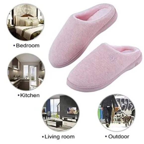 DL Womens Memory Foam House Slippers