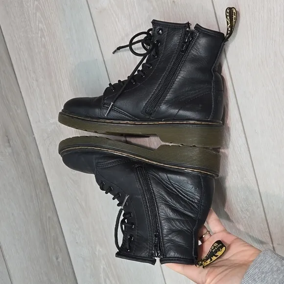 Doc Dr.Martens Kids  Ankle Tractor Platform Chunky Leather Boots shoes 2