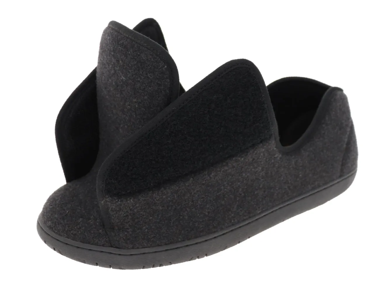 Doctor 2 Black Wool Men's Slipper