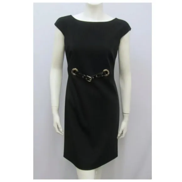 Dolce &amp; Gabbana Dress Patent Belt Grommets 40 ‎ 4
