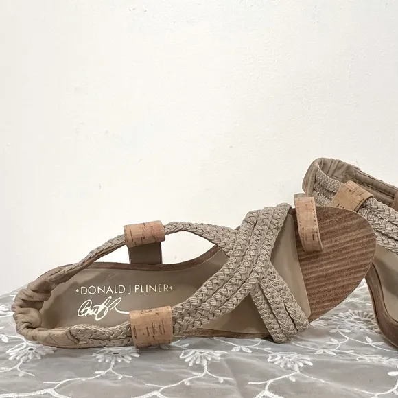 Donald J. Pliner Braided Natural Heels
