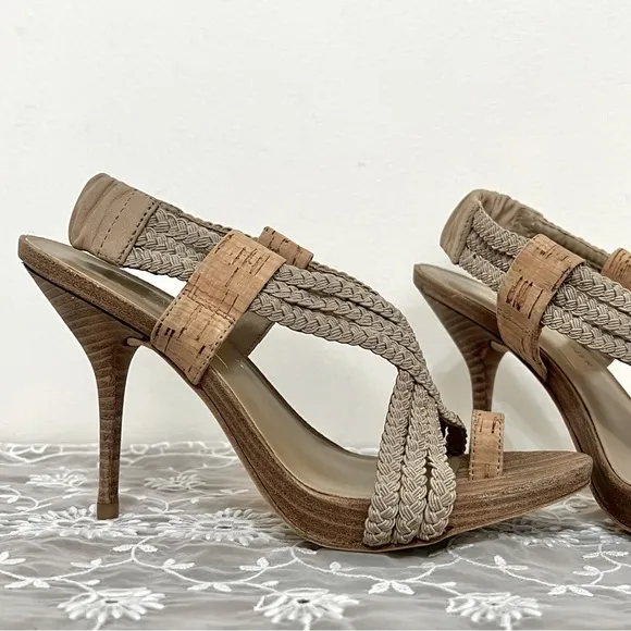 Donald J. Pliner Braided Natural Heels
