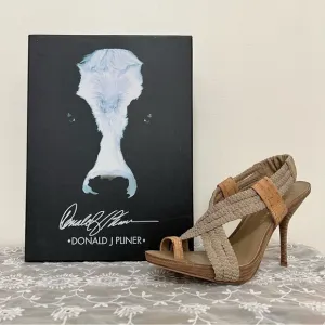 Donald J. Pliner Braided Natural Heels