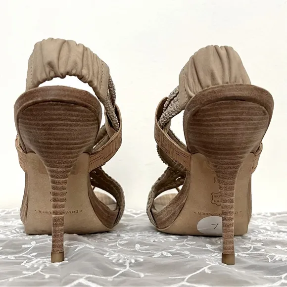 Donald J. Pliner Braided Natural Heels