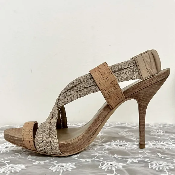 Donald J. Pliner Braided Natural Heels