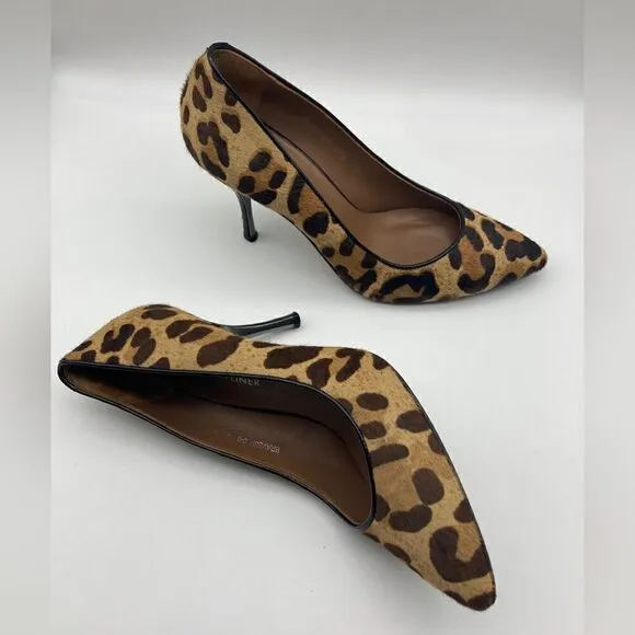 Donald J Pliner Calf Hair Cheetah Print Pump Size 7,5M Made in Spain