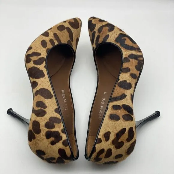 Donald J Pliner Calf Hair Cheetah Print Pump Size 7,5M Made in Spain