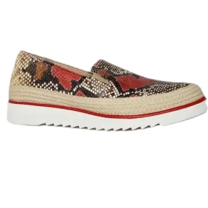 Donald Pliner Finni Slip-on Leather Chili Snake Print Casual shoes (w 7.5)