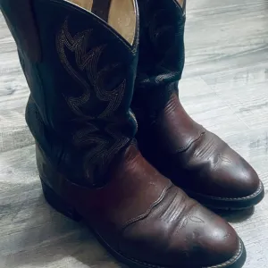 Double H Brown and Brown Cowboy Western Boots