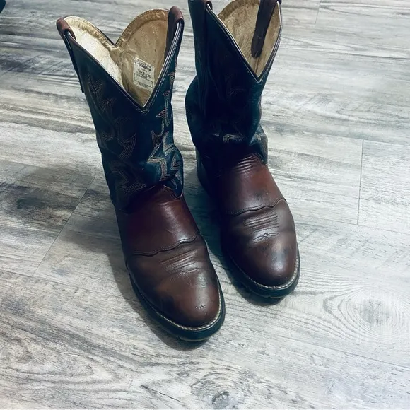 Double H Brown and Brown Cowboy Western Boots