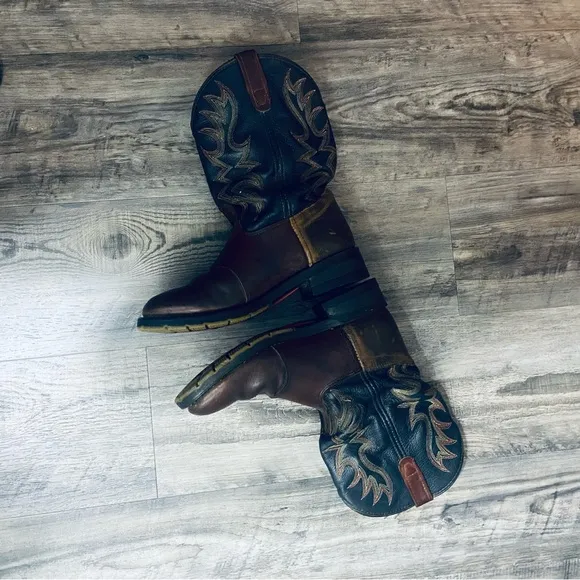 Double H Brown and Brown Cowboy Western Boots