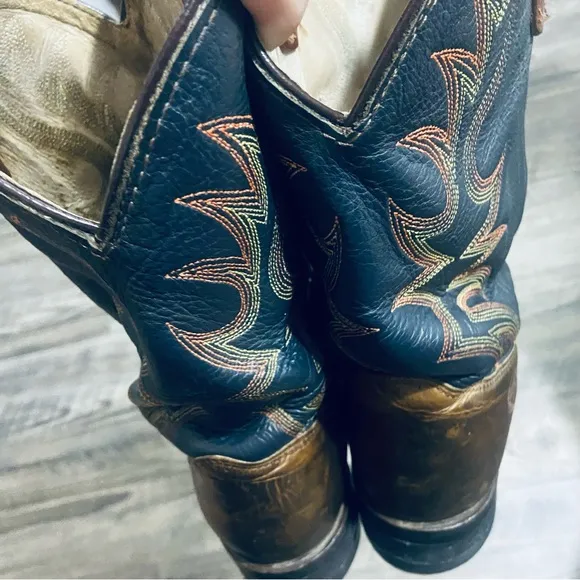 Double H Brown and Brown Cowboy Western Boots
