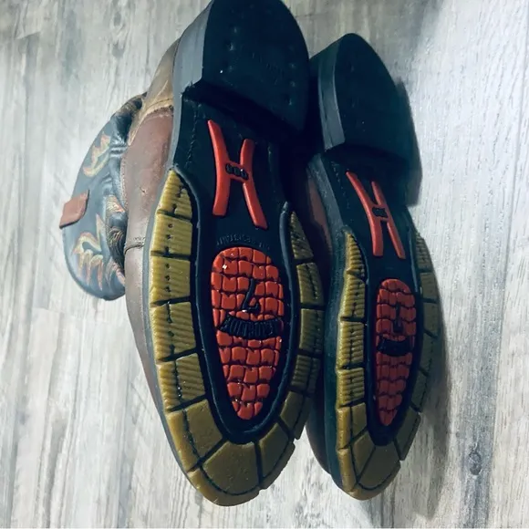 Double H Brown and Brown Cowboy Western Boots