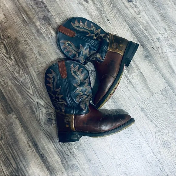Double H Brown and Brown Cowboy Western Boots