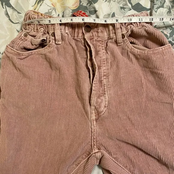 Dr Collectors Hollywood Teddy Corduroy Pants Dusty Rose Button Fly Streetwear