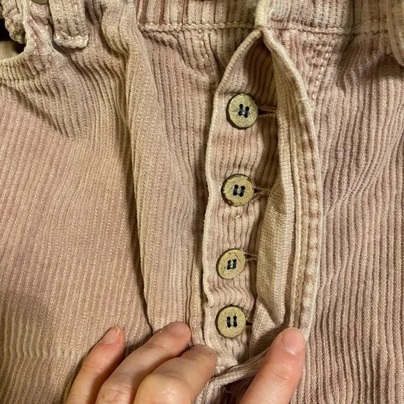 Dr Collectors Hollywood Teddy Corduroy Pants Dusty Rose Button Fly Streetwear