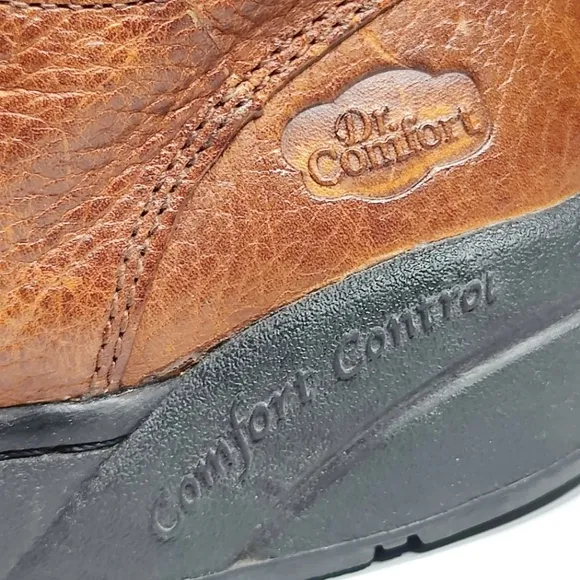 Dr. Comfort Ranger Work Orthopedic Boots Leather Chestnut Men's Shoe Size 11.5XW