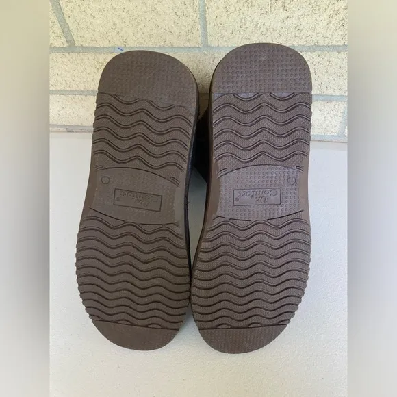 Dr. Comfort Tonya Women's Chocolate Brown Button Detail Boots Slippers